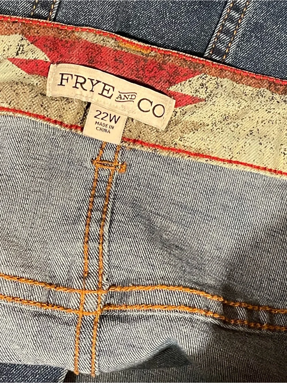 Frye and Co. Women’s Denim Mini Skirt Size 22W Raw Frayed Hem plus size skirt